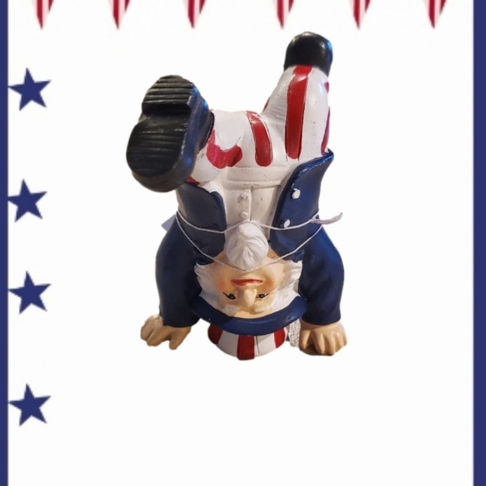**NEW** Set of three Uncle Sam plate stand 3" 4th of July figurine